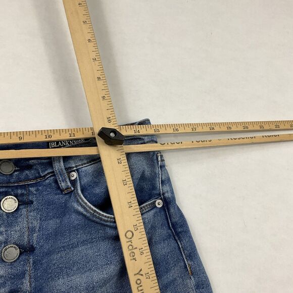 BlankNYC The Chrystie High Rise Cropped Wide Leg Jeans 29 Blue 70s Retro Palazzo - Picture 9 of 14